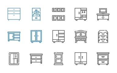 drawer icons set