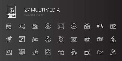 multimedia icons set