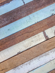 Painted wood texture background in blue brown vintage style color tone