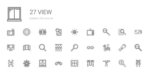 view icons set