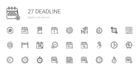 Fototapeta na wymiar deadline icons set