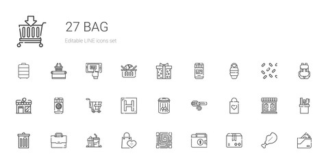 bag icons set