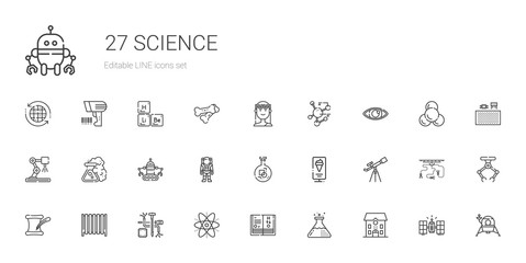 science icons set