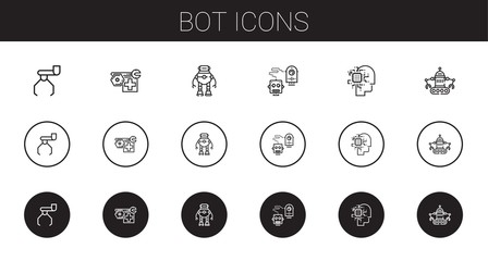 bot icons set