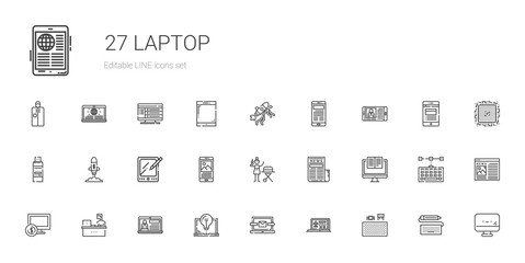 Fototapeta na wymiar laptop icons set