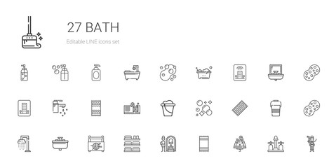 bath icons set