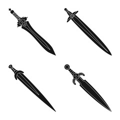 Vector illustration of sharp and blade  logo. Set of sharp and dagger  stock symbol for web.