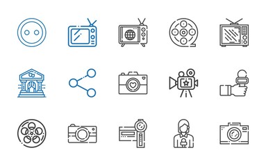multimedia icons set