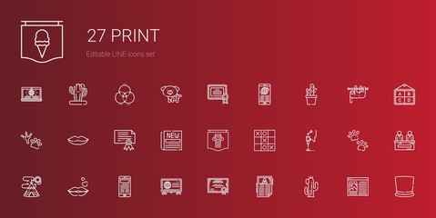 print icons set