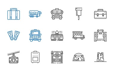 trip icons set