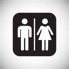 Restroom icon on white background for graphic and web design, Modern simple vector sign. Internet concept. Trendy symbol for website design web button or mobile app