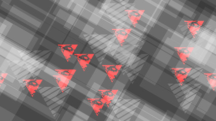 Grunge Geometric Seamless Pattern. Sporty Fashion Pattern. Element of an Unusual Background, Packaging, Textiles, Wallpaper. Triangles, Points, Lines of Different Shades.