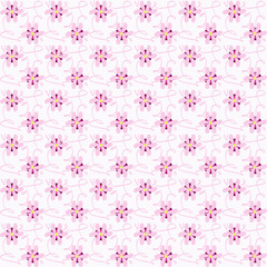 pattern decorativo primavera su sfondo bianco