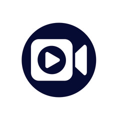 Video Camera simple icon. Movie or Cinema sign. Multimedia symbol. Quality design elements.