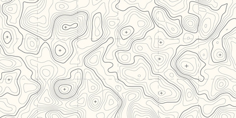 Geographic topographic map grid. Topography map background. Vector banner.