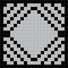  mosaic tiles in black and gray for the design of walls and floors in the bathroom