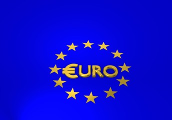 EURO SIGN, 3D ILLUSTRATION