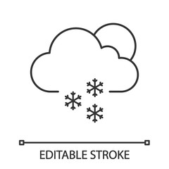 Scattered snow linear icon