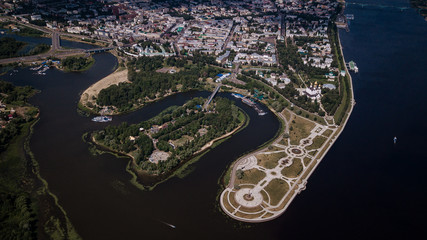 Yaroslavl. Aerial. Gold ring of Russia. Orthodoxy. The capital of the golden ring.