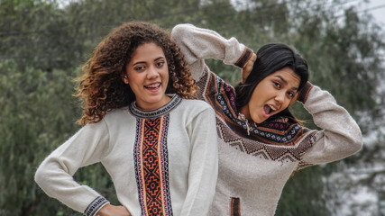 Confident Friendship Among Teen Hispanic Girls