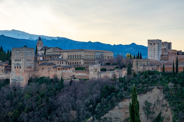 Fototapeta na wymiar Granada. The fortress and arabic palace complex of Alhambra, Spain