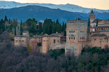 Granada. The fortress and arabic palace complex of Alhambra, Spain