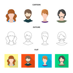 Vector illustration of professional and photo logo. Collection of professional and profile stock symbol for web.