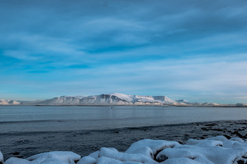 Island winterlandschaft 