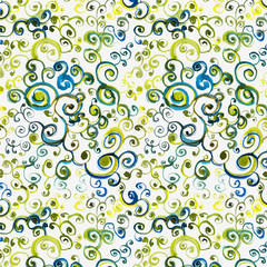 Hand drawn ornament seamless pattern. Wallpaper, fabric design.