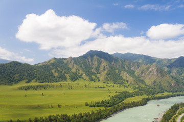 Fototapeta na wymiar Altai mountains. Katun river.