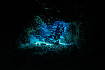 Caves of the Paradise reef at the Red Sea, Egypt