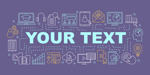 Fototapeta premium E-learning word concepts banner