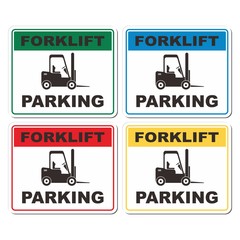 Obraz premium set of forklift parking signs - vector set 
