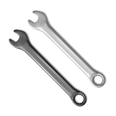 Steel spanners dark and white colors Illustration on white background. Vector illustration