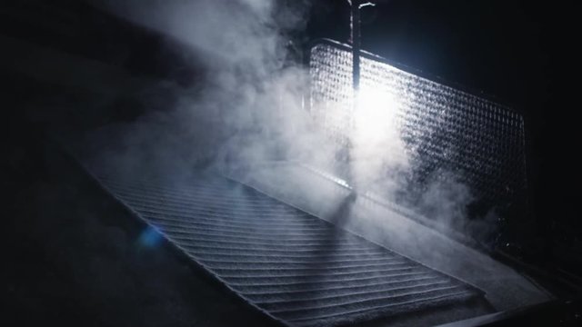 Medium shot of an industrial steamer.