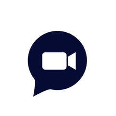 Naklejka premium Video Camera simple icon. Movie or Cinema sign. Multimedia symbol. Quality design elements.