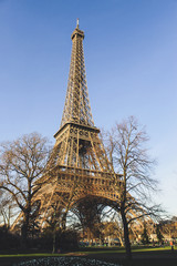 Eiffel Tower in Paris, France. Postcard of Paris