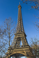 Eiffel Tower in Paris, France. Postcard of Paris