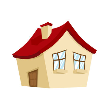 House cartoon style isolated. Home icon vector