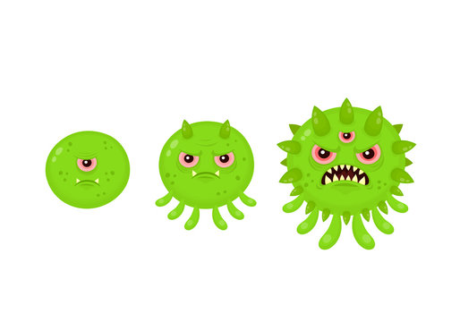 Virus Mutation To Superbug. Vector 