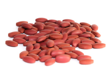 Drugs Close up white background