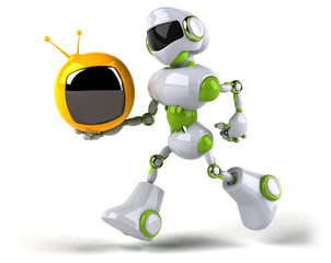 Green robot - 3D Illustration