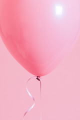 One pink balloon