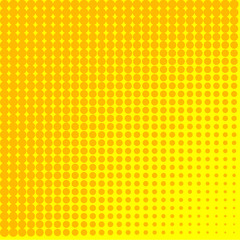 Pop art background to the point. Go from yellow to orange, the effect of the sun.
