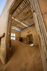 Sand has invaded and taken over these rooms in Kolmanskoppe