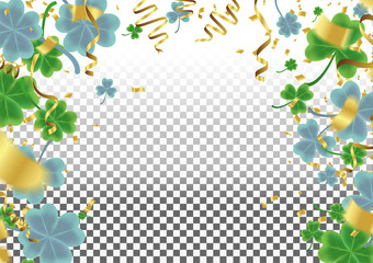 Vector illustration Design banner on St. Patrick's Day. effect clover. Simple banner for the site, shop,