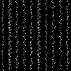 Seamless pattern with hand drawn cute liana. Vector illustration