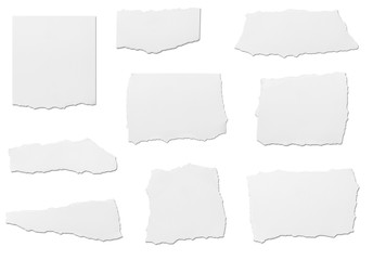 Fototapeta premium white paper ripped message torn