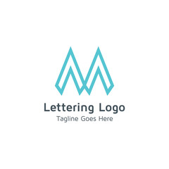 Lettering M Vector