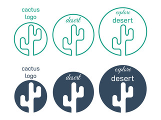 cactus set emblem